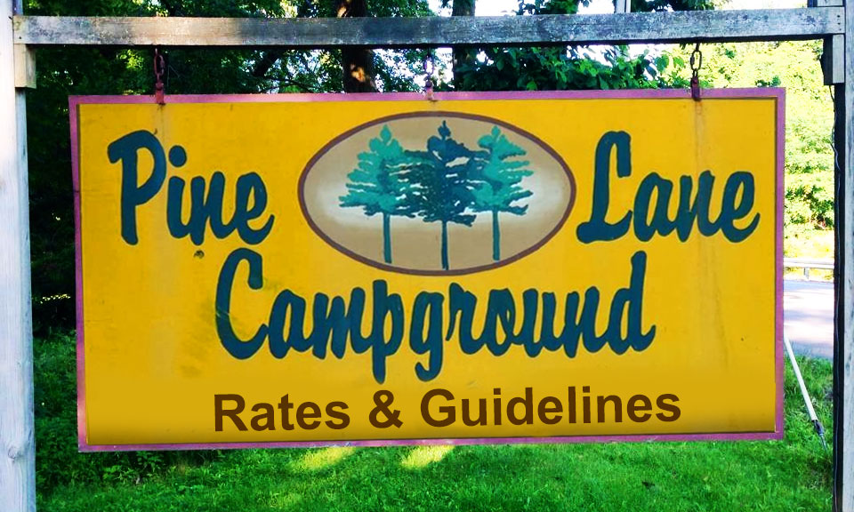 Camping Rates & Guidelines at Pine Lane Campground